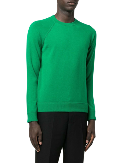 Shop Malo Raglan-sleeve Cashmere Jumper In Green