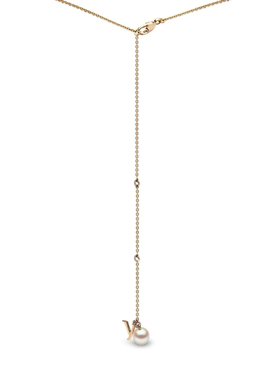 Shop Yoko London 18kt Yellow Gold Trend Freshwater Pearl And Diamond Necklace