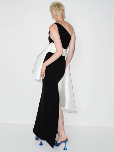 Shop Solace London Calla One-shoulder Dress In Black