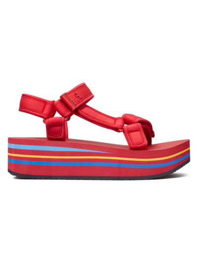 Shop Tory Burch Women's Sport Strappy Sandals In Flare Red
