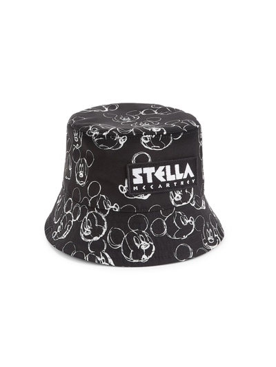 Shop Stella Mccartney Women's  X Disney Printed Bucket Hat In Black
