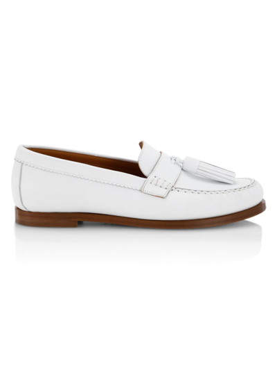 Shop Lafayette 148 Women's Frieda Tassel Leather Loafers In White