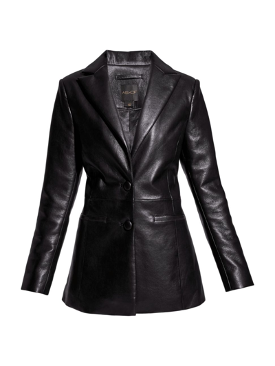 Shop As By Df Women's Jordan Recycled Leather Blazer In Black