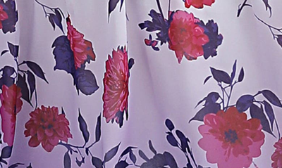 Kimi And Kai Norah Floral A-line Halter Maternity Dress In Purple