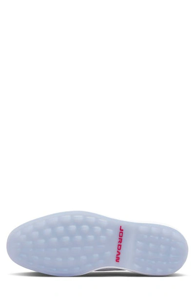 Shop Jordan Adg 4 Golf Shoe In White/ Black/ Platinum/ Red