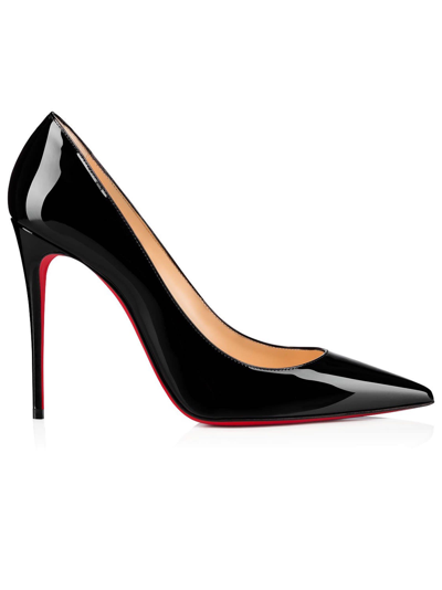 Shop Christian Louboutin Black Patent Kate 100 Pumps