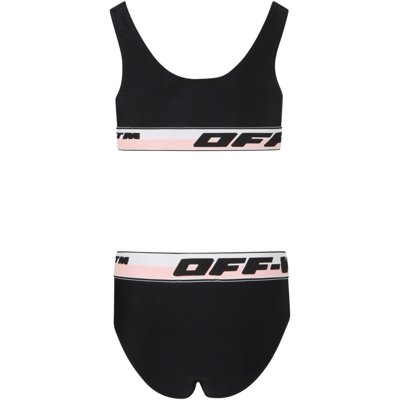 Shop Off-white Black Swimsuit For Girl