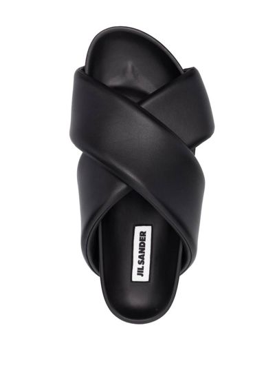 Shop Jil Sander Sandals - Nappa Nature 256 Giallo In Black