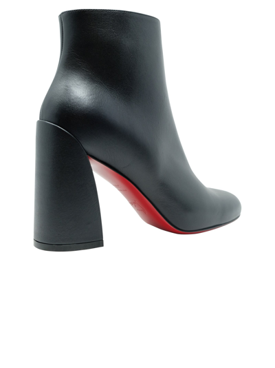 Shop Christian Louboutin Turela 85 Leather Calf Boots In Bk01 Black