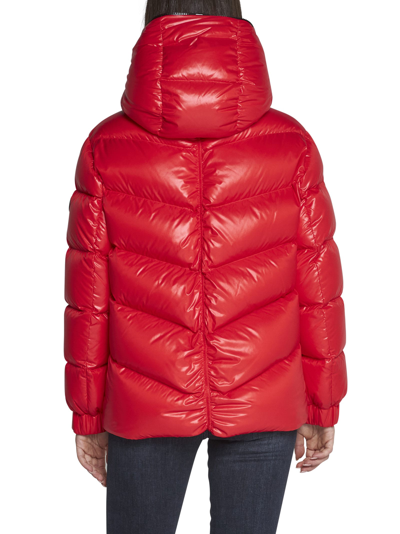 Shop Moncler Down Jacket In Rosso