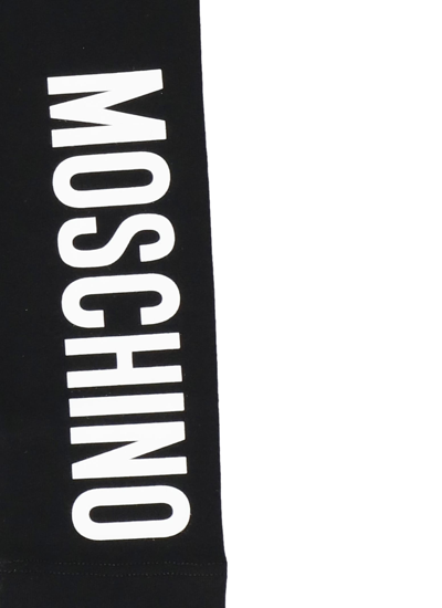 Shop Moschino Leggings With Logo In Nero/black