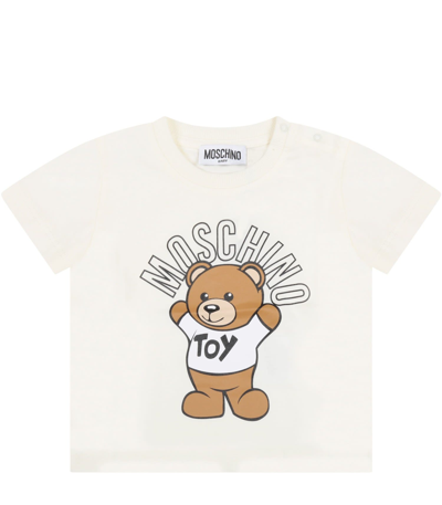 Shop Moschino T-shirt With Logo In White