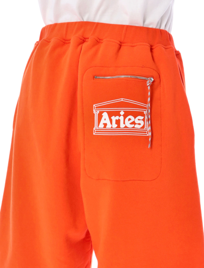 Shop Aries Premium Temple Sweatshort In Orange