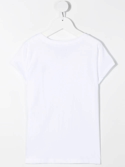 Shop Ralph Lauren Child White T-shirt With Black Pony In Bianco