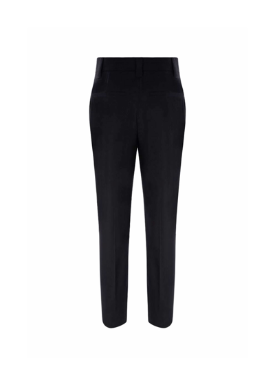 Shop Prada Pants With Triangle Logo In Nero