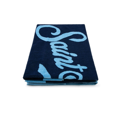 Shop Mc2 Saint Barth Soft Terry Beach Towel With Light Blue Frame