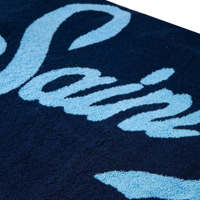 Shop Mc2 Saint Barth Soft Terry Beach Towel With Light Blue Frame