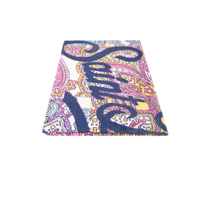 Shop Mc2 Saint Barth Soft Terry Beach Towel With Multicolor Paisley Print