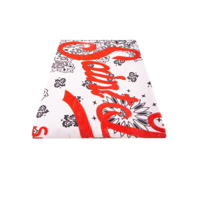 Shop Mc2 Saint Barth Soft Terry Beach Towel With White Bandanna Print