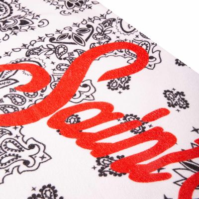 Mc2 Saint Barth Beach Towel With White Bandanna Print In White