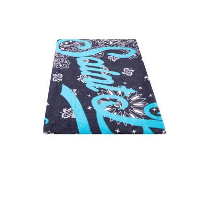 Shop Mc2 Saint Barth Soft Terry Beach Towel With Blue Bandanna Print
