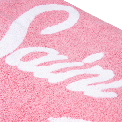 Shop Mc2 Saint Barth Soft Terry Beach Towel With Pink Frame In White