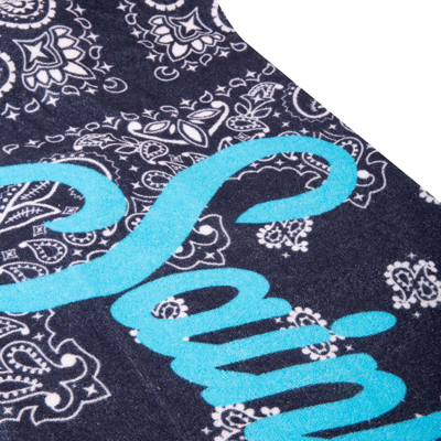 Shop Mc2 Saint Barth Beach Towel With Blue Bandanna Print