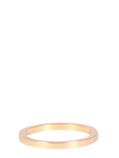 Shop Maison Margiela Ring With Logo In Oro