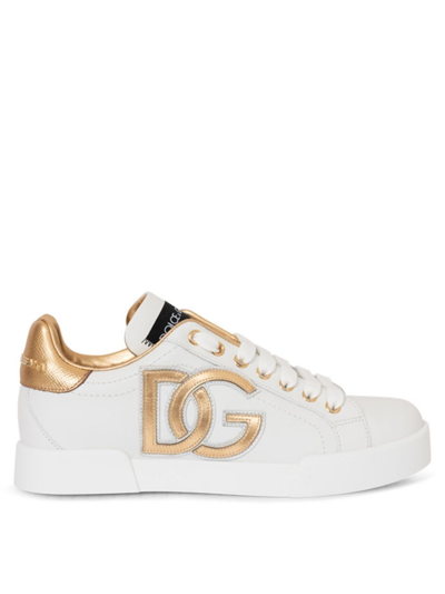 Shop Dolce & Gabbana Sneakers Classica In Oro