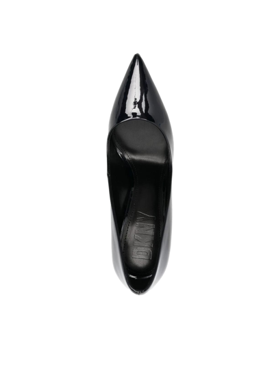 Dkny Pointed Patent Pumps In Blk Black
