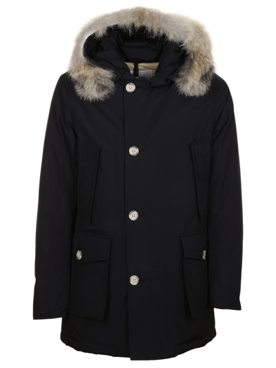 Shop Woolrich Arctic Detachable Fur Parka In Blk Black