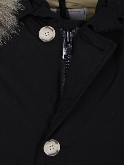 Shop Woolrich Arctic Detachable Fur Parka In Blk Black