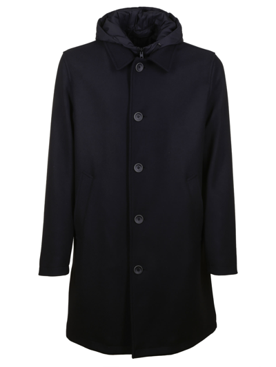 Shop Herno Coat In Ecowool In Black