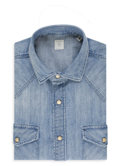 Shop Eleventy Denim Shirt