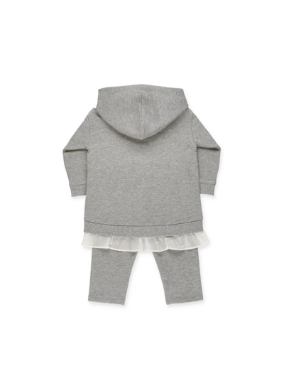 Shop Moncler Cotton Two-piece Tracksuit In Grey