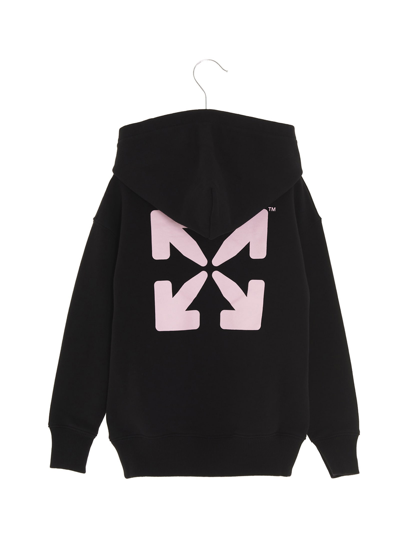 Shop Off-white Logo Hoodie In Black