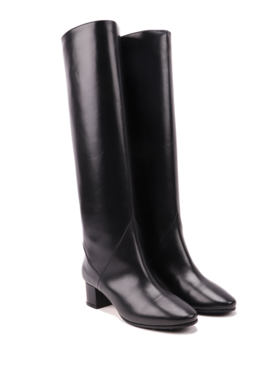 Shop Jimmy Choo Nappa Leather Rydea 45 Boots In Black