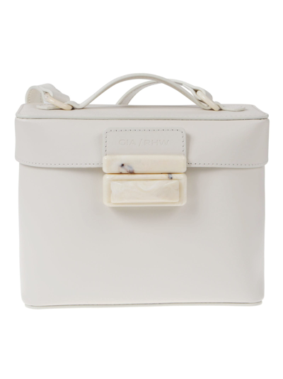 Shop Gia Borghini Small Shoulder Bag In Cream