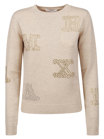 Shop Max Mara Mia Sweater In Avena Melange