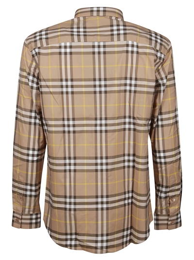 Shop Burberry Caxton Casual Shirt In Truffle Ip Check