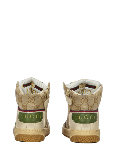Shop Gucci Screener Sneakers In Beige