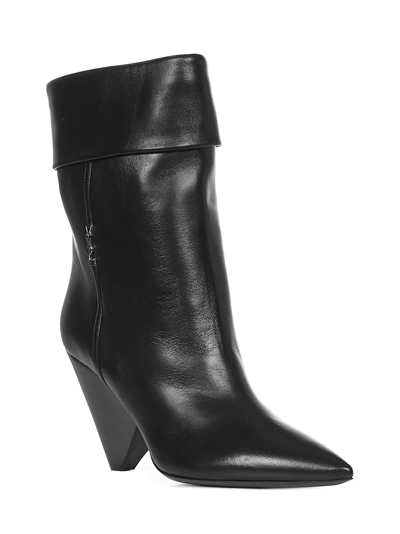 Shop Saint Laurent Niki 8.5 Boots In Black