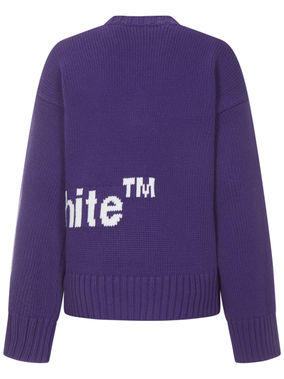 Shop Off-white Sweater In Purple