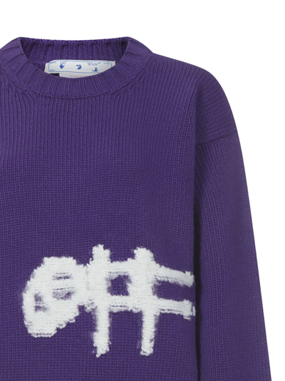 Shop Off-white Sweater In Purple