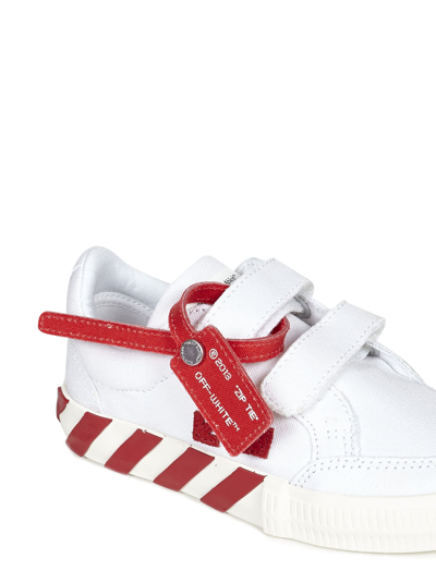 Shop Off-white Vulcanized Low Strap Sneakers In White