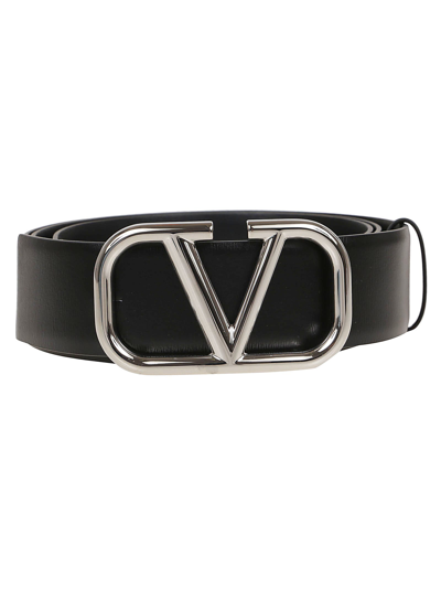 Shop Valentino Buckle Belt H.40 In No Nero