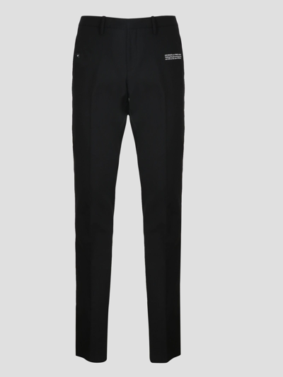 Shop Off-white Corporate Tailored Trousers In Black