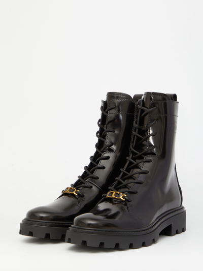 Shop Tod's Black Leather Boots