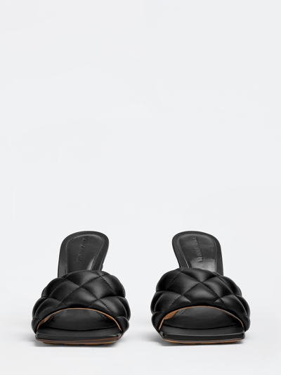 Shop Bottega Veneta Black Padded Sandals