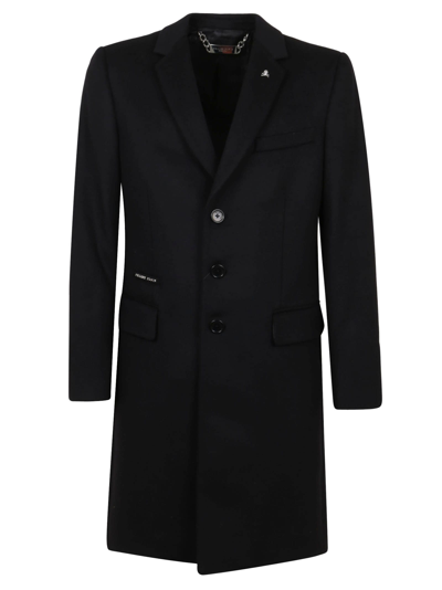 Shop Philipp Plein Long Coat In Black